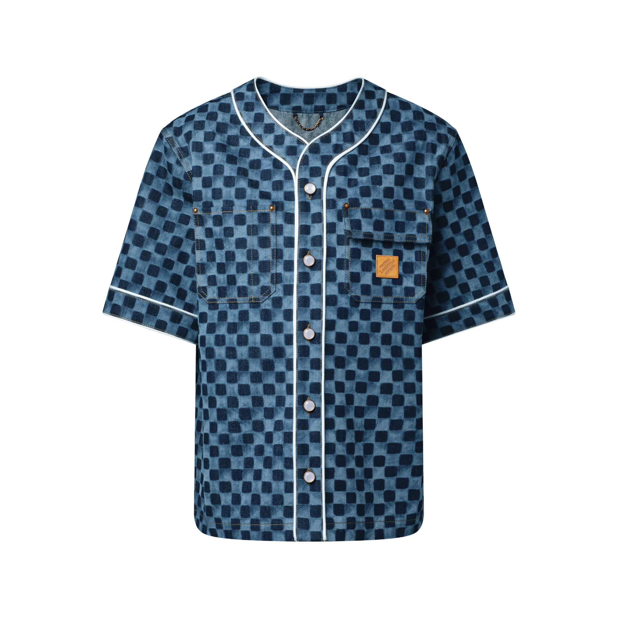 Damier Denim Baseball Shirt - Ready-to-Wear | LOUIS VUITTON